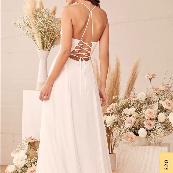 NWT LULUS Wedding dress size 10 - Picture 2 of 6